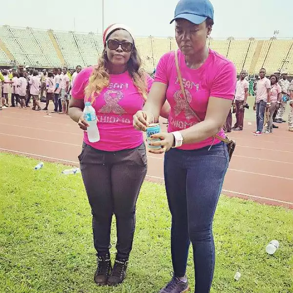 Photos: Uche Jombo And Chioma Akpotha At Breast Cancer Event Today